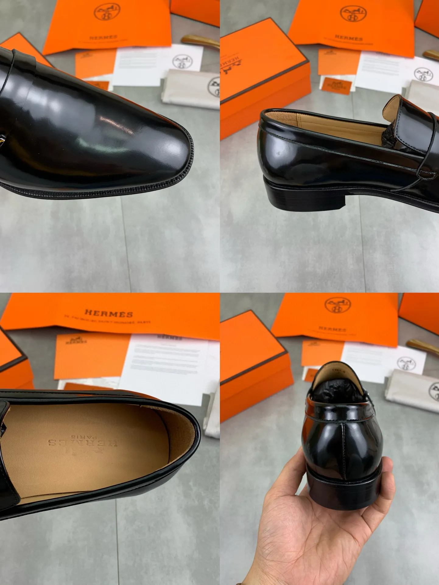 Factory price P960 💰Top version 💎💎💎 Original leather outsole Brand: Hermès (Hermès) Standard code: Men's size 39-44 (38, 45 can be customized) Grade: Same as the official website Original quality materials: Original soft calfskin Water-dyed cowhide lining Original Italian leather outsole Style categories: Men's fashion Formal casual leather shoes Slip-on men's shoes series Young fashion European and American trends, British style, colors: multiple options, counter packaging